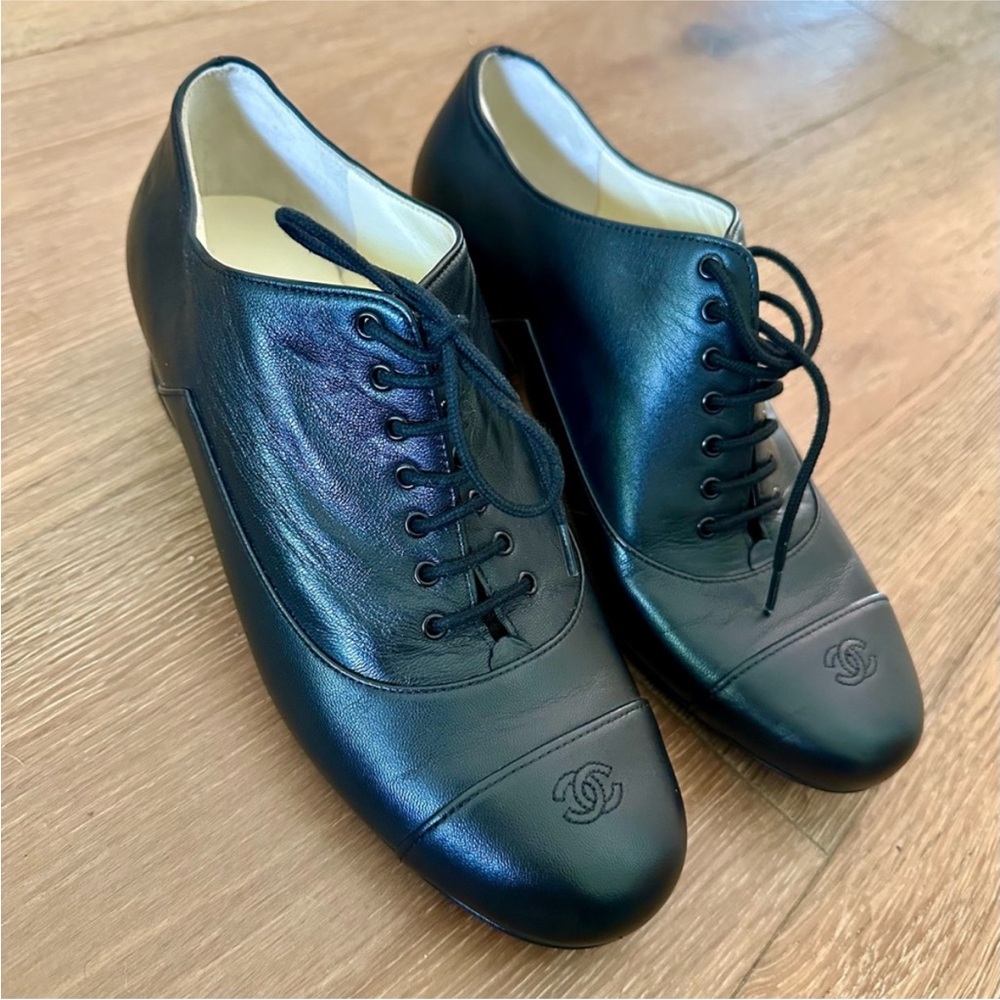 Rare Chanel Uniform Leather Oxfords